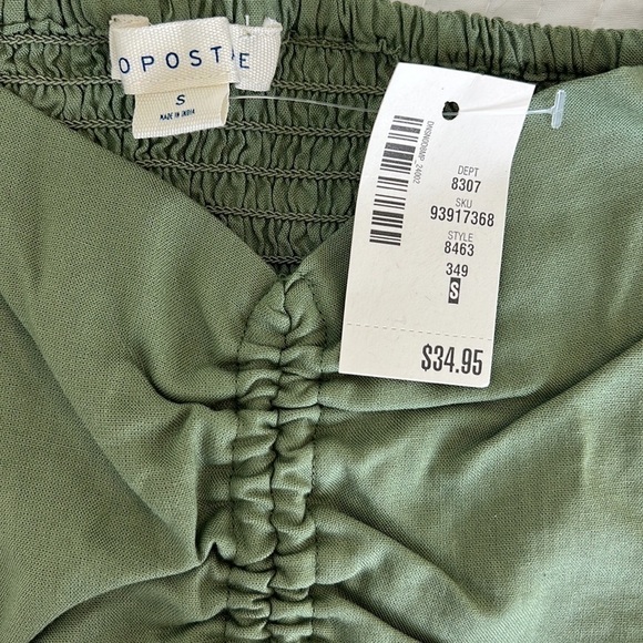 NWT Aeropostale Cinched V-Neck Cropped Tank Top Green Size Small - Picture 3 of 7